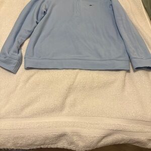 Vineyard Vines boys 1/4 zip pullover size 7 baby blue excellent condition